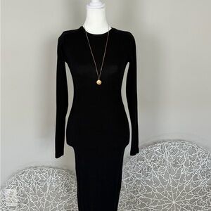 Pull&Bear Black Long Sleeve Dress